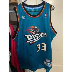 Throwback Adidas Detroit pistons Grant Hill Jersey